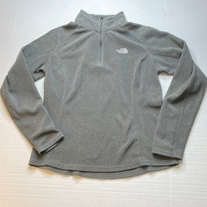 The North Face Gray Fleece 1/2 Zip Pullover Size Medium